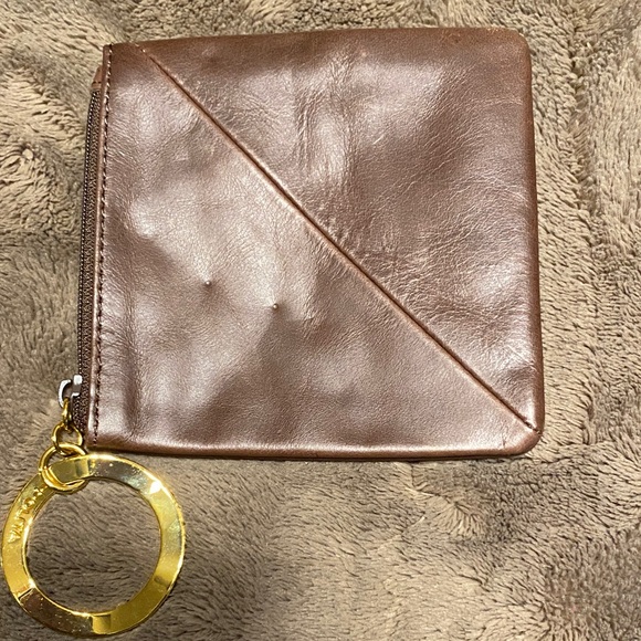 Ippolita Brown Leather Wallet with Gold Keyring🎄 - Picture 2 of 3